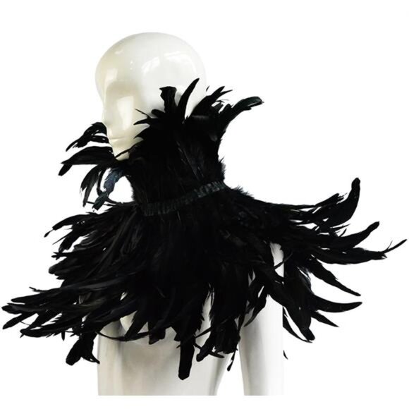 Evil Queen Horns Headpiece | Black Cape Shawl Costume Accessories - Picture 5 of 5